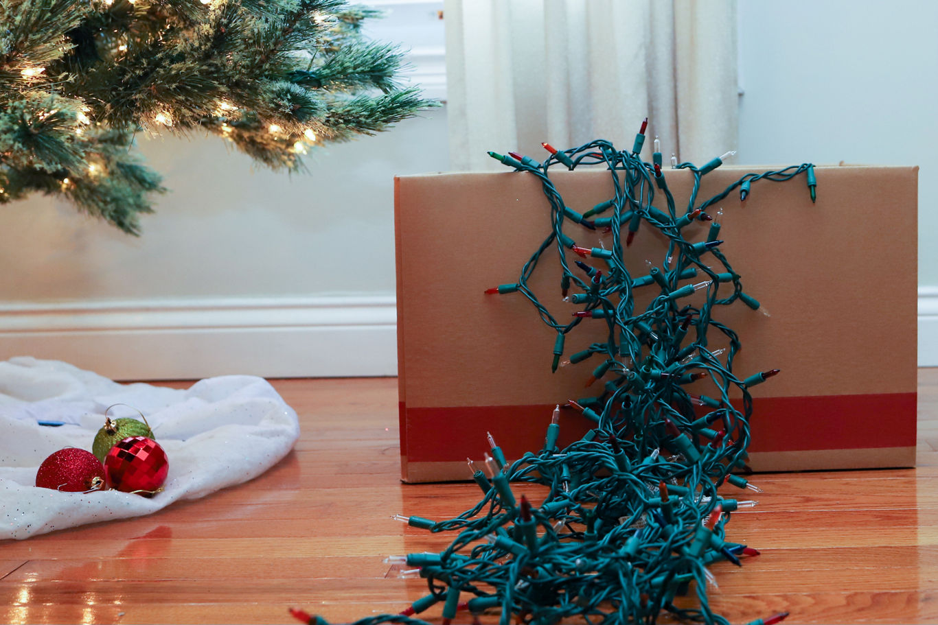 Christmas Lights Hanging Out of Cardboard Box | Blog | Greystar